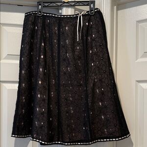 Spring Black floral Open Cut Baby Pink Fairy underlay Enchanted Lace Dainty 16